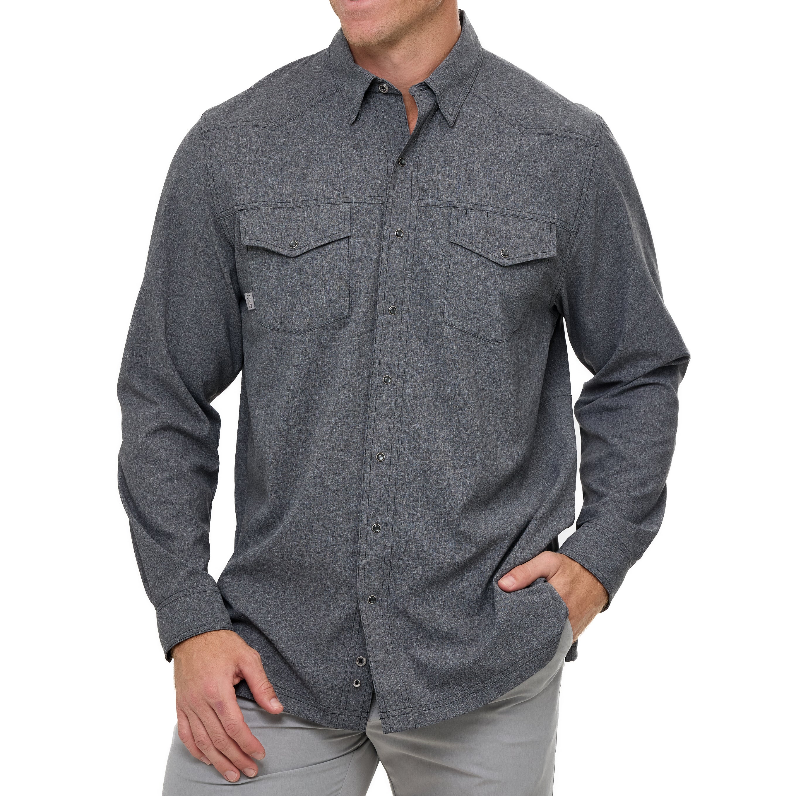 Caviar Pearl Snap Shirt | Long Sleeve - Image 3