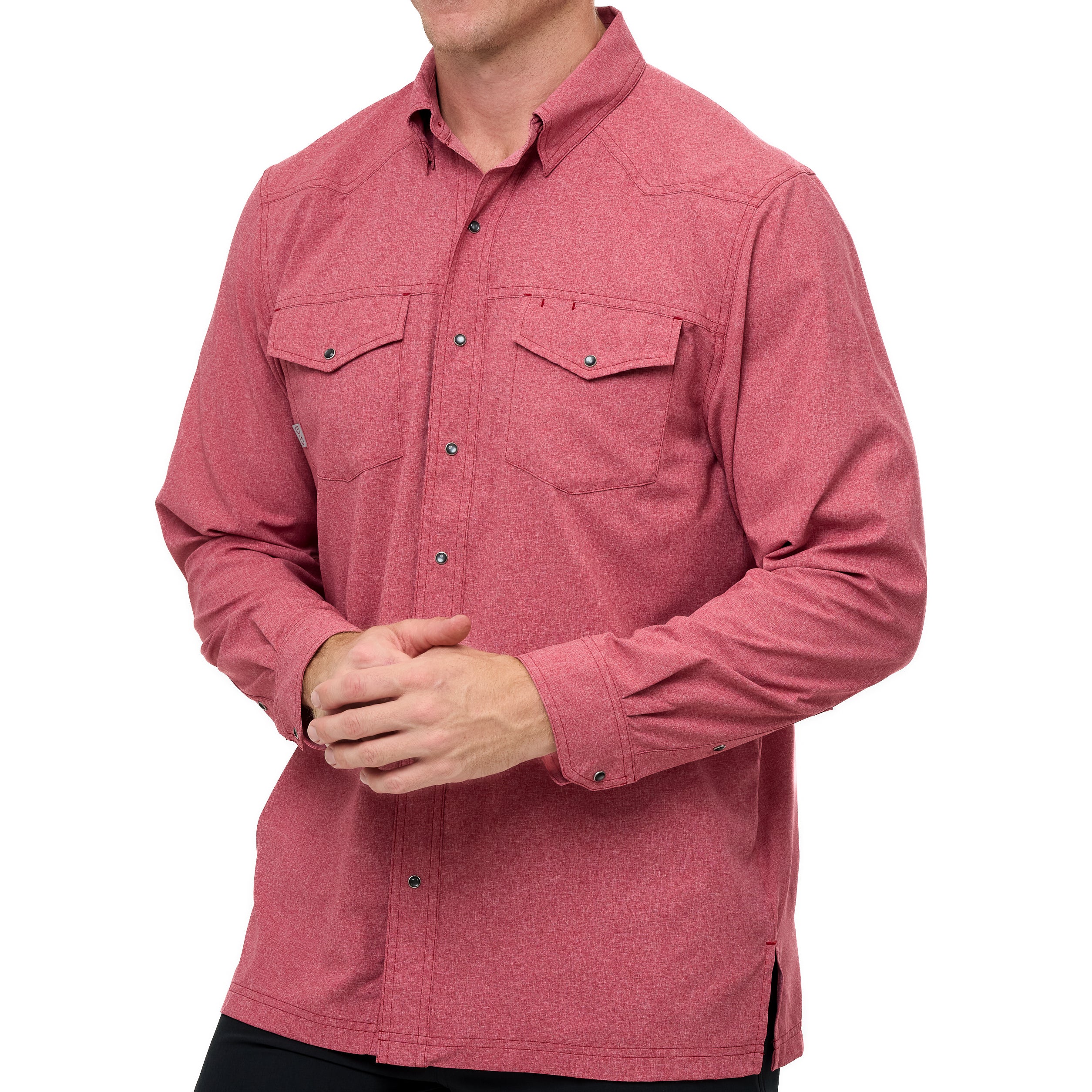 Crimson Pearl Snap Shirt | Long Sleeve - Image 3