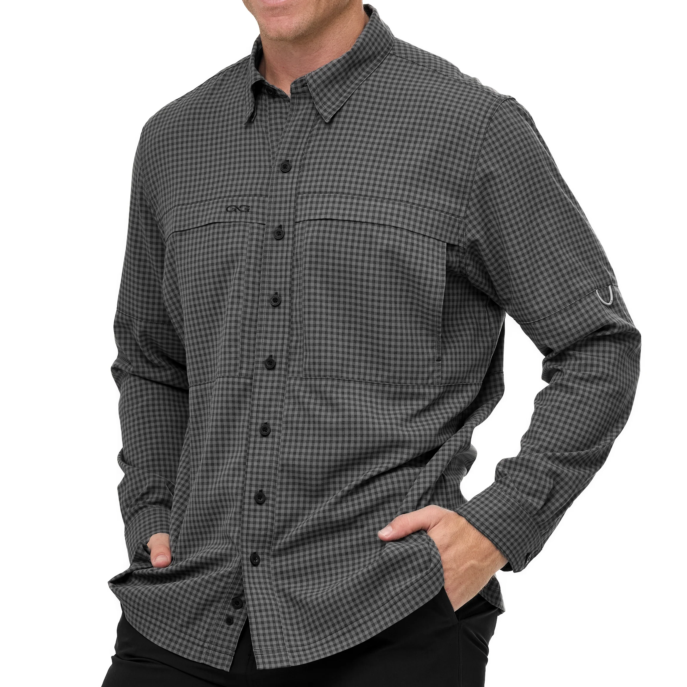 GunMetal TekCheck Shirt | Long Sleeve - Image 3