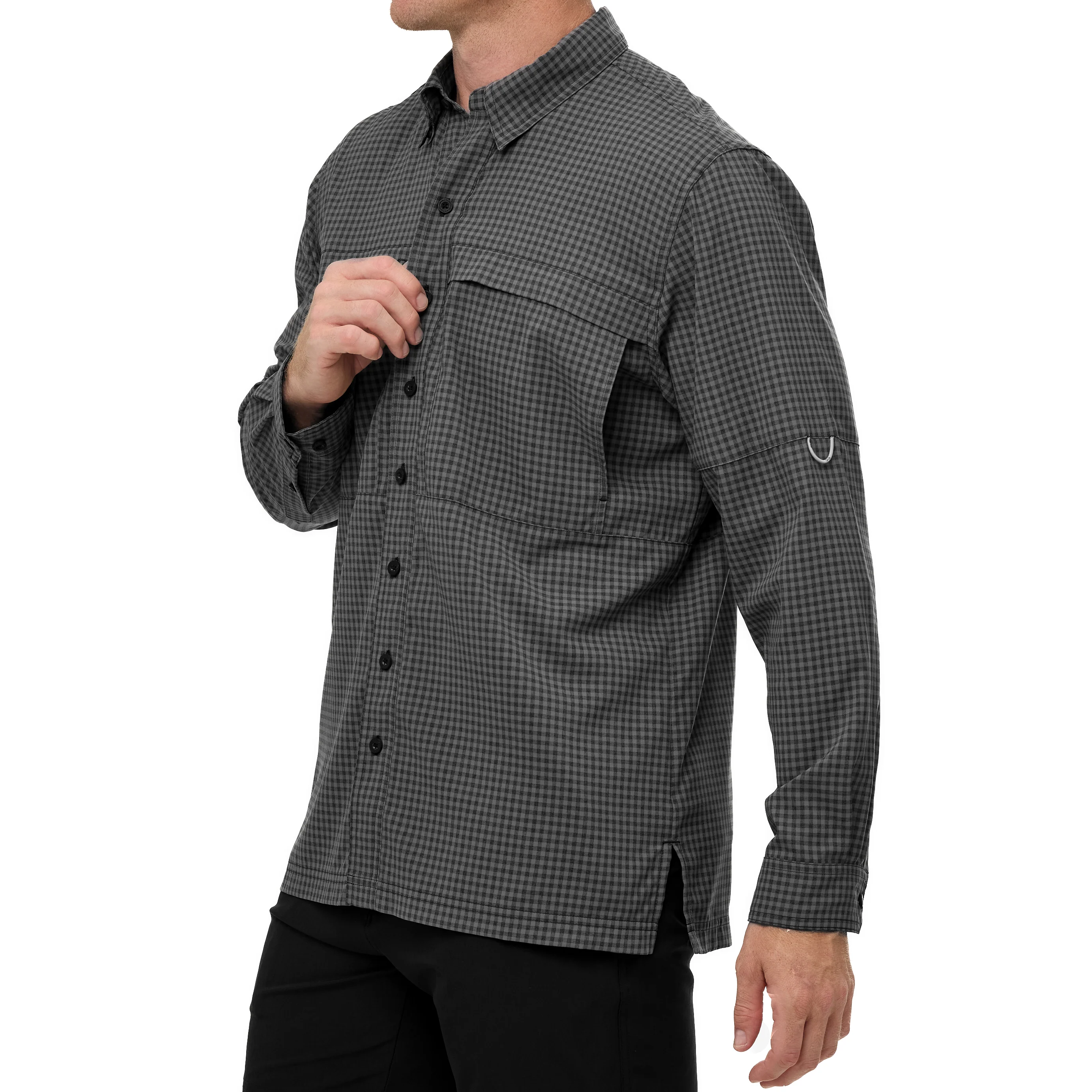 GunMetal TekCheck Shirt | Long Sleeve - Image 4