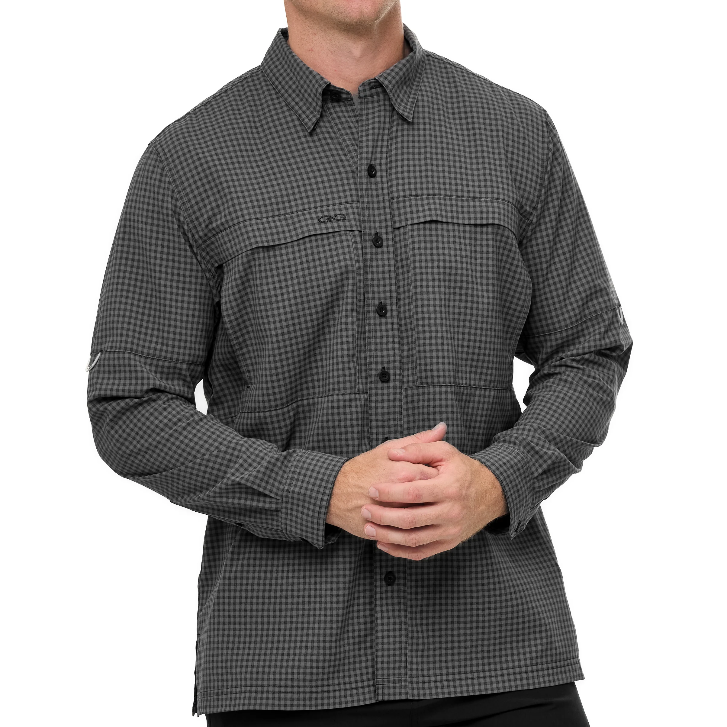 GunMetal TekCheck Shirt | Long Sleeve - Image 6