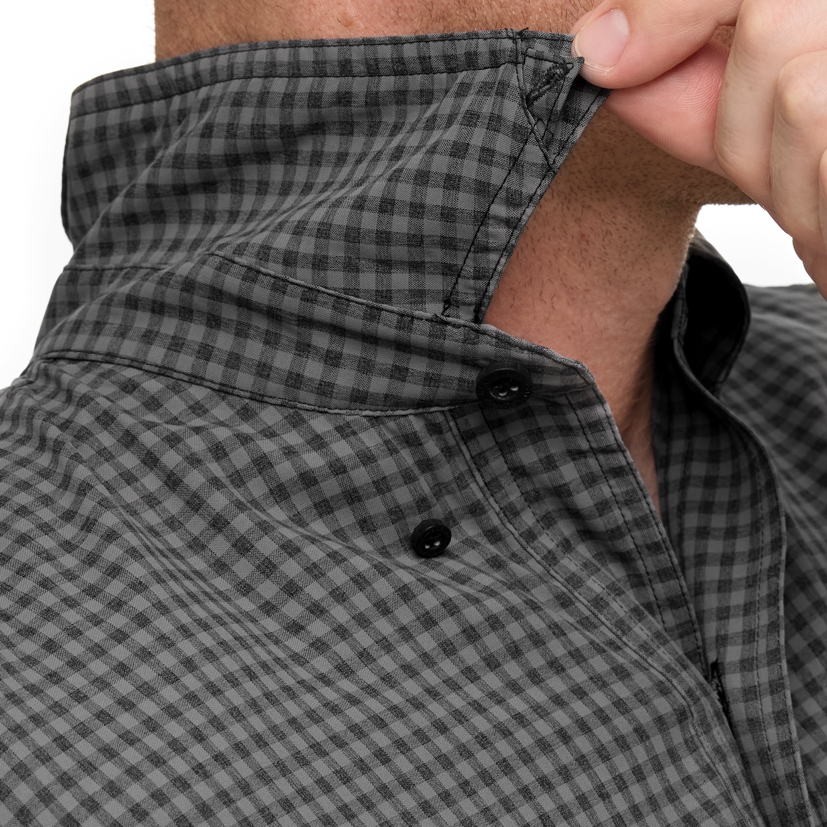 GunMetal TekCheck Shirt | Long Sleeve - Image 8