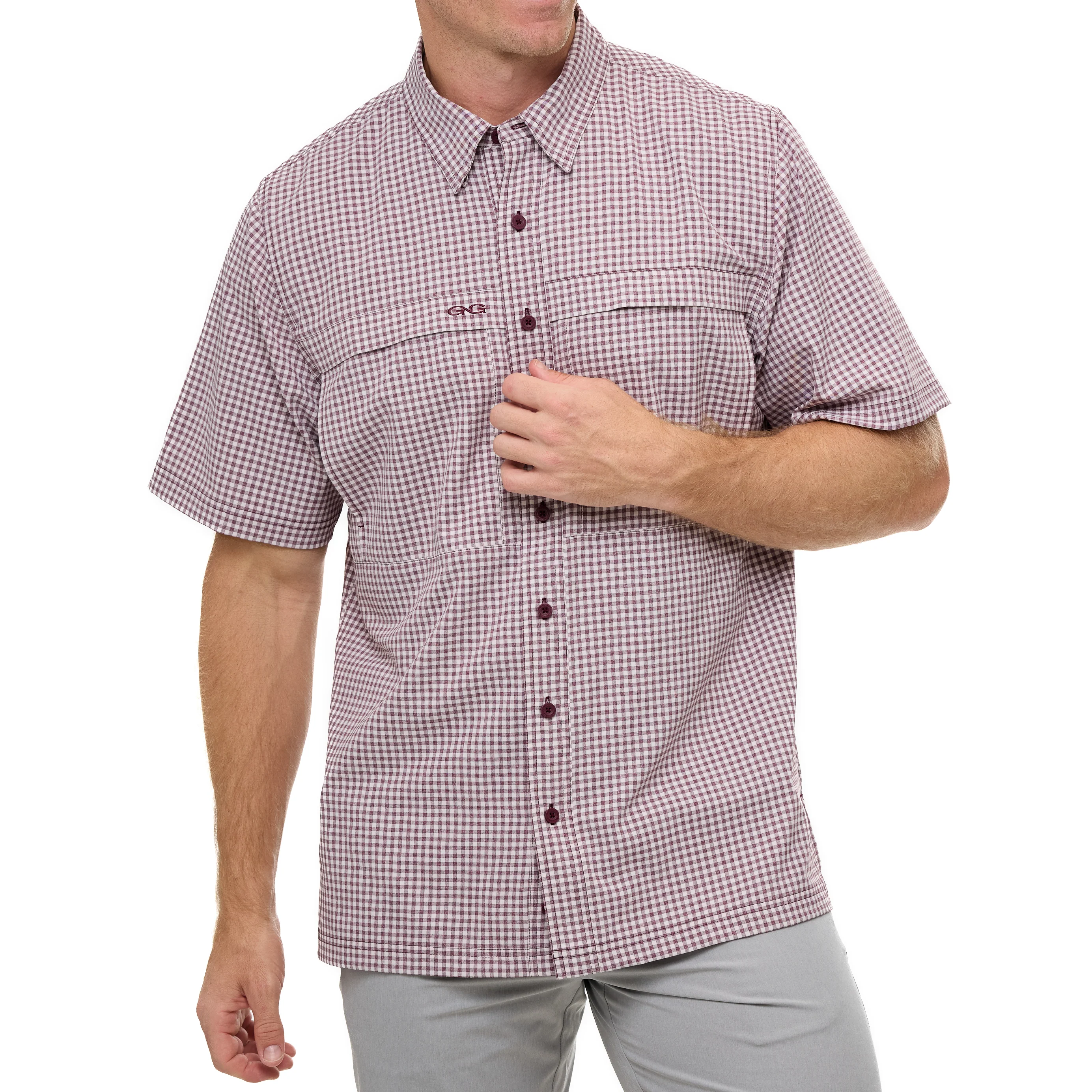 Maroon TekCheck Shirt - Image 3