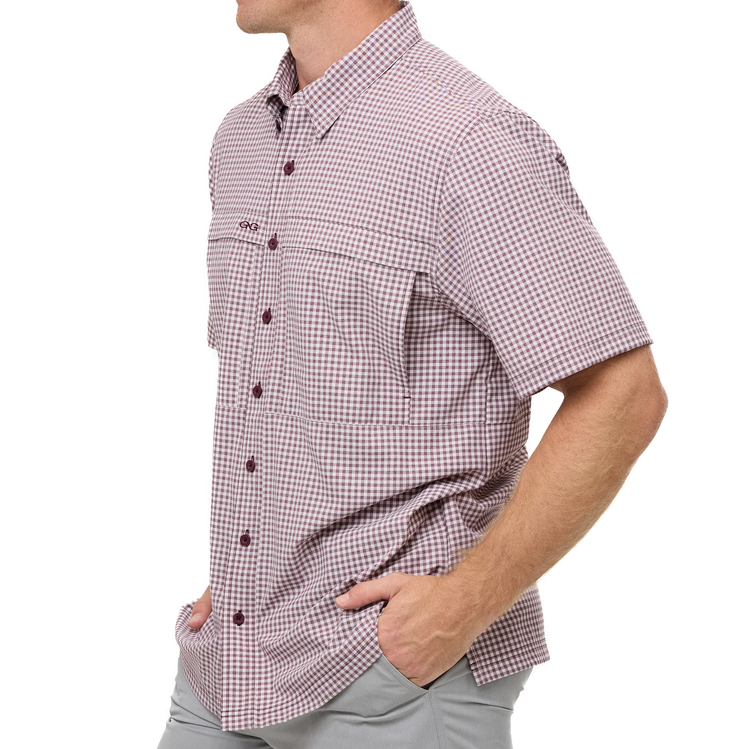 Maroon TekCheck Shirt - Image 4
